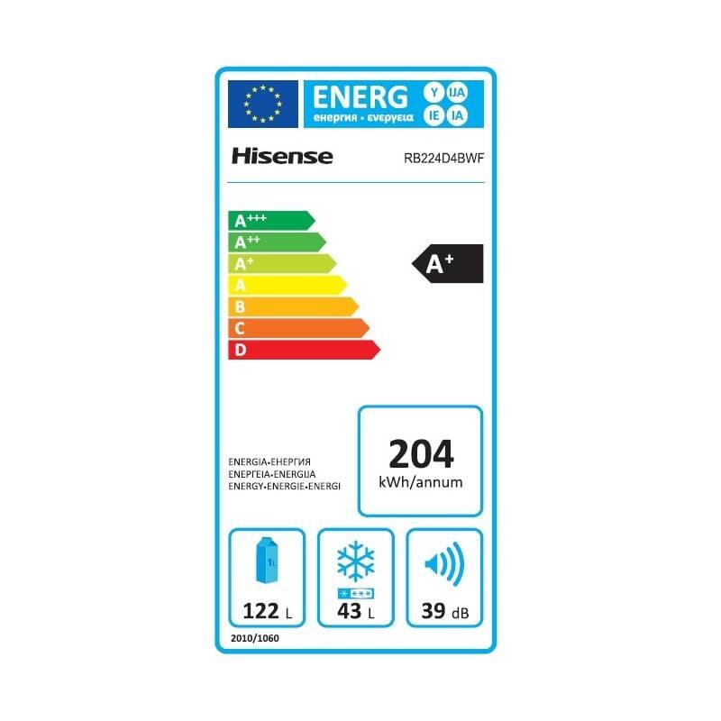 Chladnička s mrazničkou Hisense RB224D4BWF bílá
