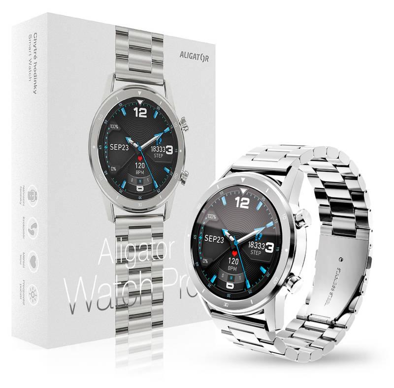 Chytré hodinky Aligator Watch Pro stříbrné