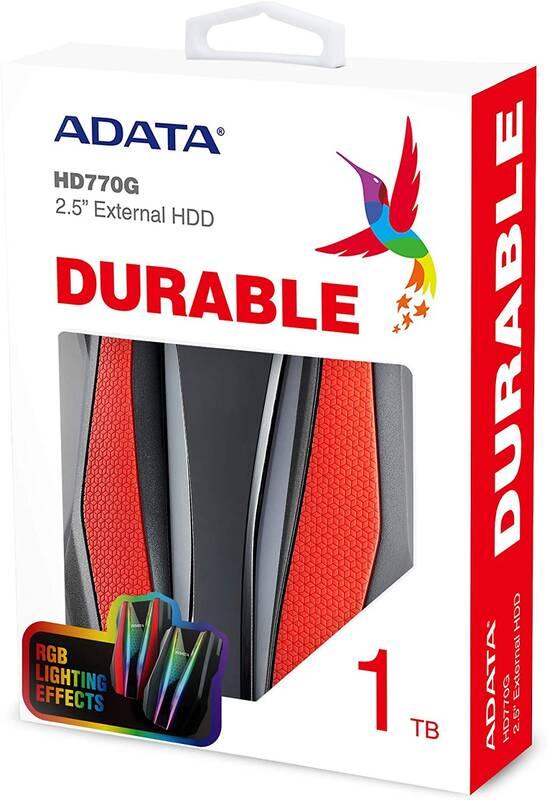 Externí pevný disk 2,5" ADATA HD770G 1TB červený