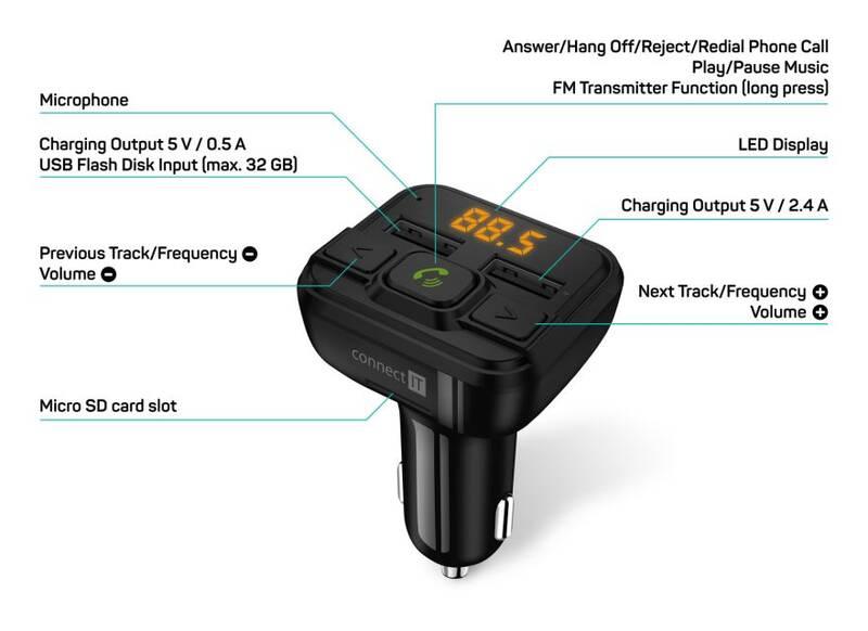 FM Transmitter Connect IT InCarz CCC-8600 černý