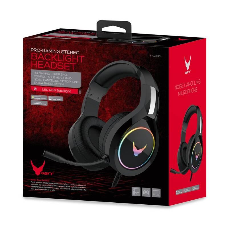 Headset Varr Gaming RGB černý