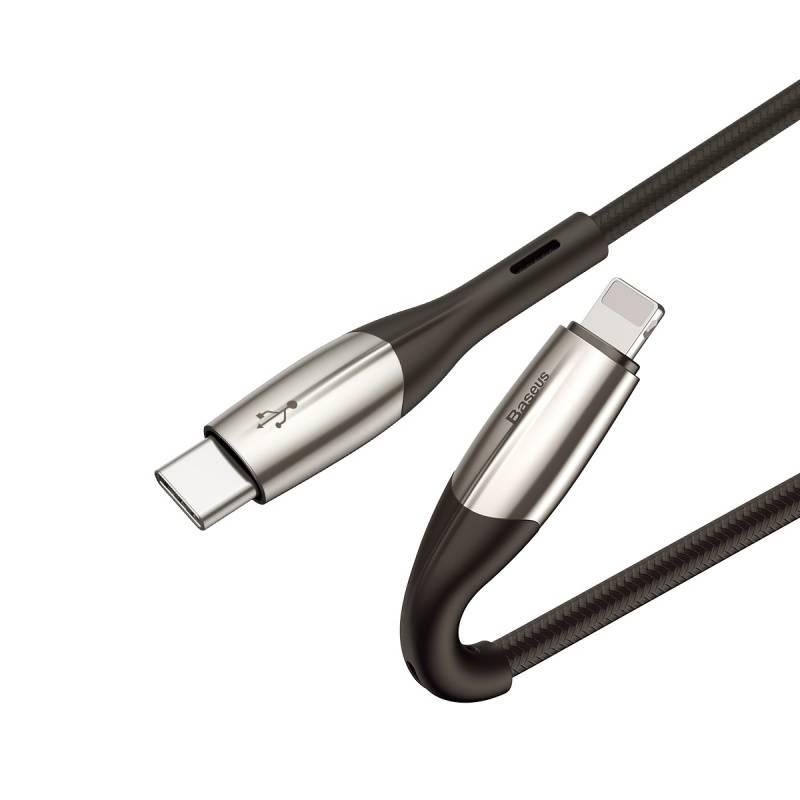Kabel Baseus USB-C Lightning, 18W, 0,5m černý, Kabel, Baseus, USB-C, Lightning, 18W, 0,5m, černý