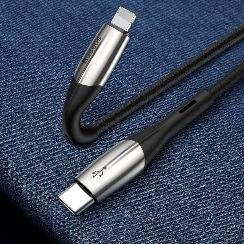 Kabel Baseus USB-C Lightning, 18W, 0,5m černý