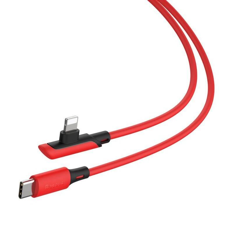 Kabel Baseus USB-C Lightning, PD 18W, 1,2m červený