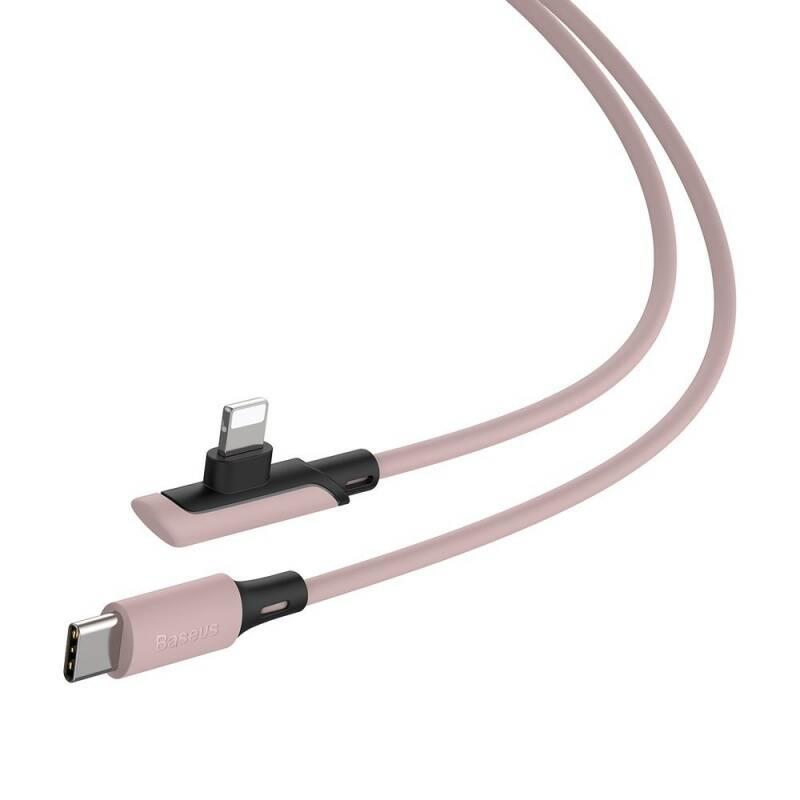 Kabel Baseus USB-C Lightning, PD 18W, 1,2m růžový