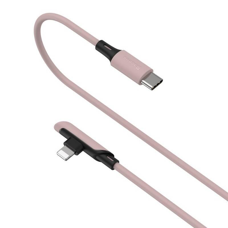 Kabel Baseus USB-C Lightning, PD 18W, 1,2m růžový, Kabel, Baseus, USB-C, Lightning, PD, 18W, 1,2m, růžový