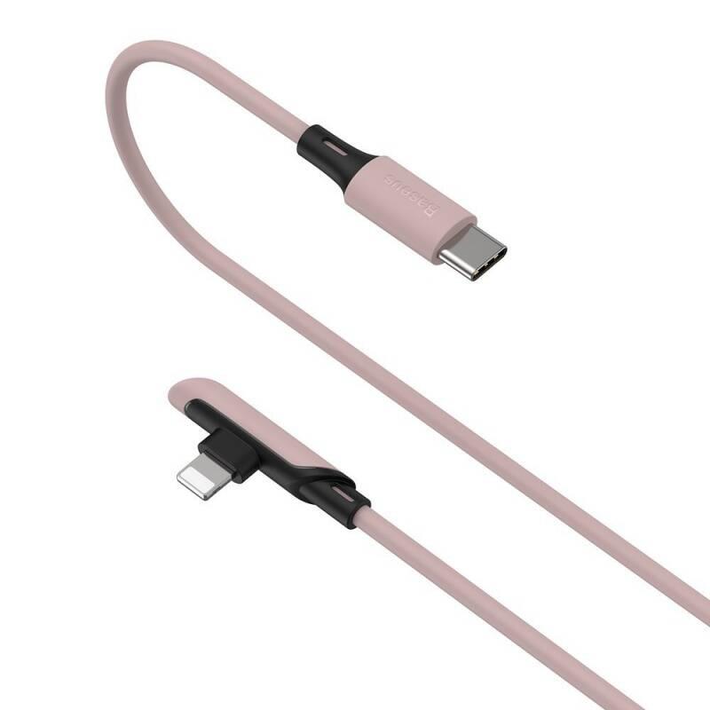 Kabel Baseus USB-C Lightning, PD 18W, 1,2m růžový