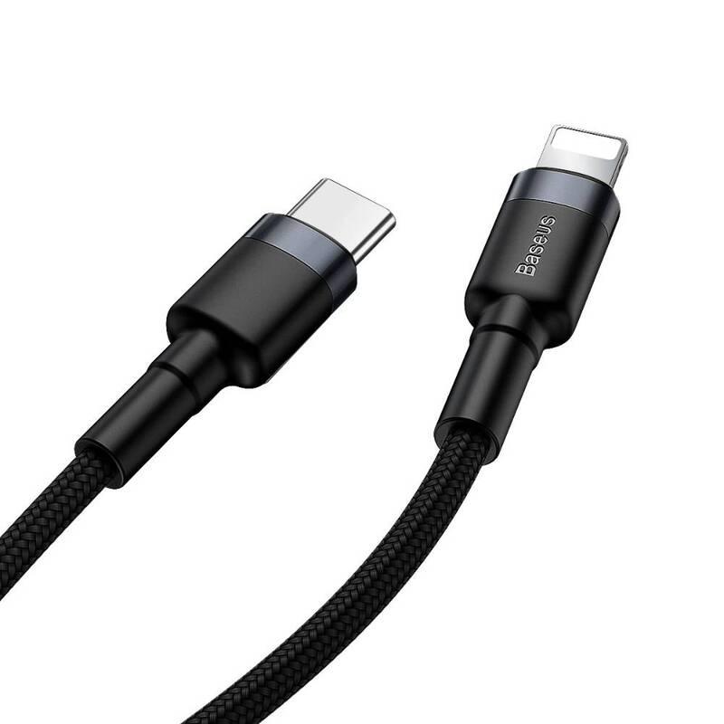 Kabel Baseus USB-C Lightning, PD 18W, 1m černý