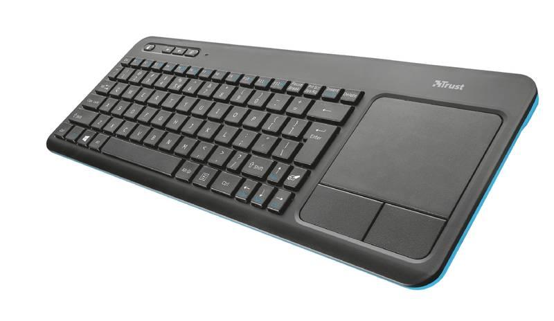 Klávesnice Trust Veza Wireless Touchpad CZ SK černá