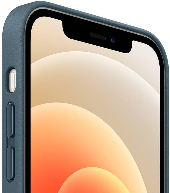 Kryt na mobil Apple Leather Case s MagSafe pro iPhone 12 a 12 Pro - baltsky modrý