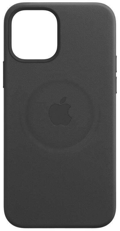 Kryt na mobil Apple Leather Case s MagSafe pro iPhone 12 a 12 Pro - černý