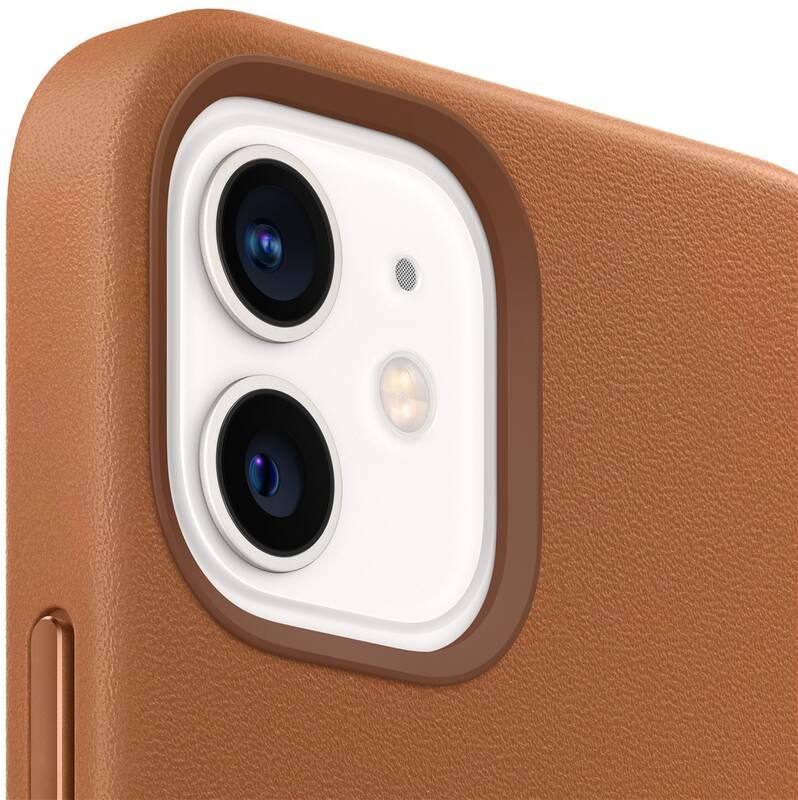 Kryt na mobil Apple Leather Case s MagSafe pro iPhone 12 mini - sedlově hnědý