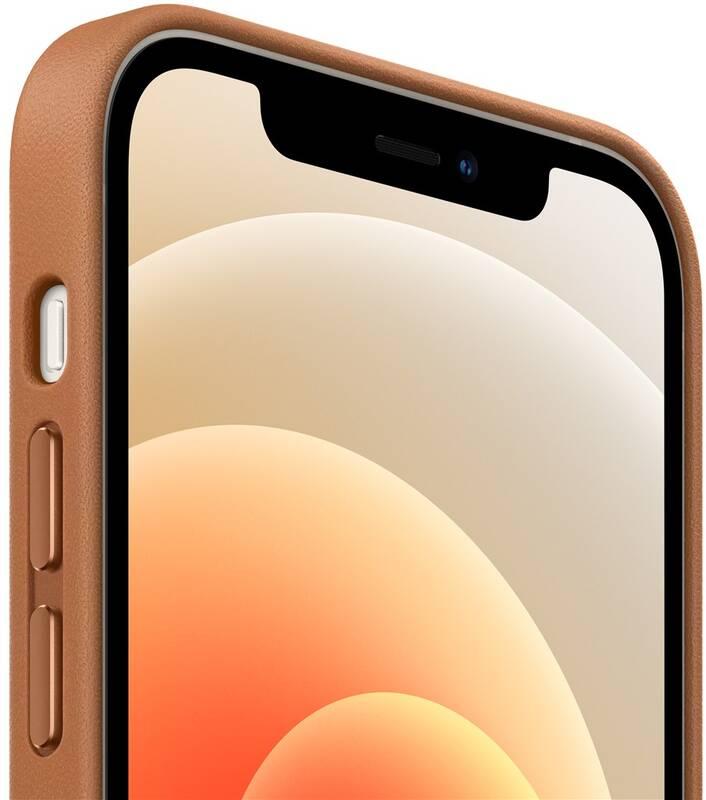 Kryt na mobil Apple Leather Case s MagSafe pro iPhone 12 mini - sedlově hnědý