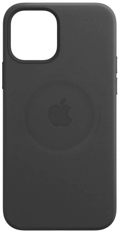 Kryt na mobil Apple Leather Case s MagSafe pro iPhone 12 Pro Max - černý