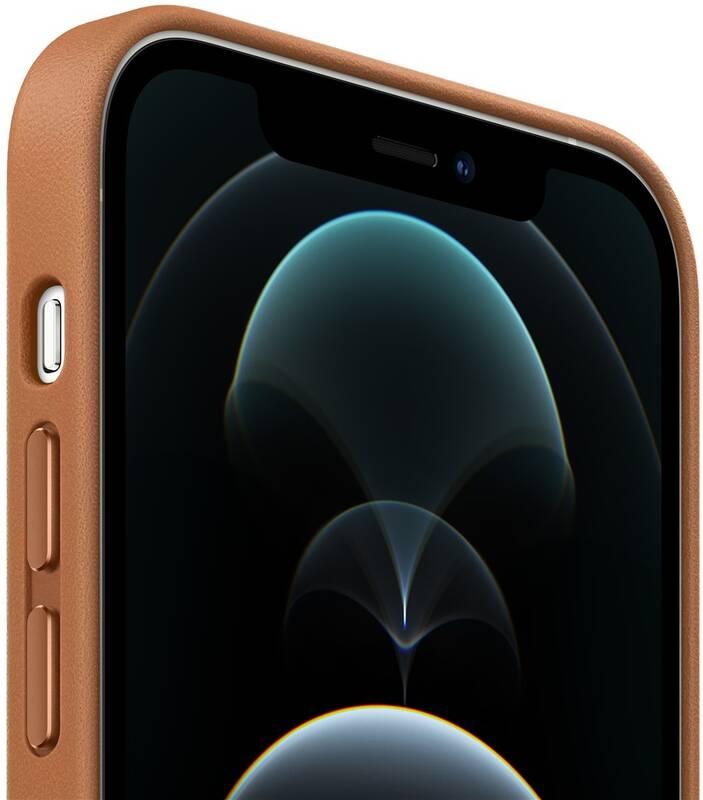 Kryt na mobil Apple Leather Case s MagSafe pro iPhone 12 Pro Max - sedlově hnědý