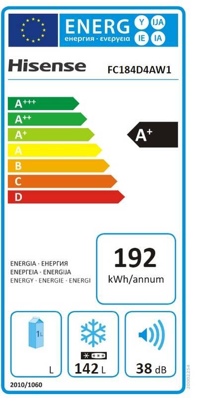 Mraznička Hisense FC184D4AW1 bílá