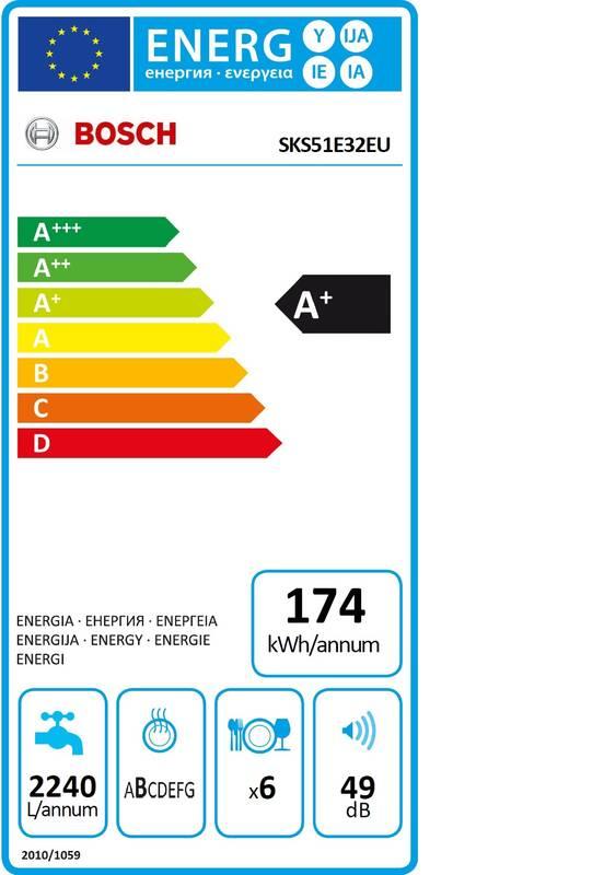 Myčka nádobí Bosch SKS51E32EU bílá