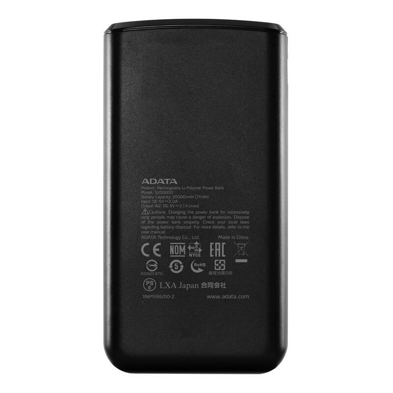 Powerbank ADATA S20000D 20 000mAh černá