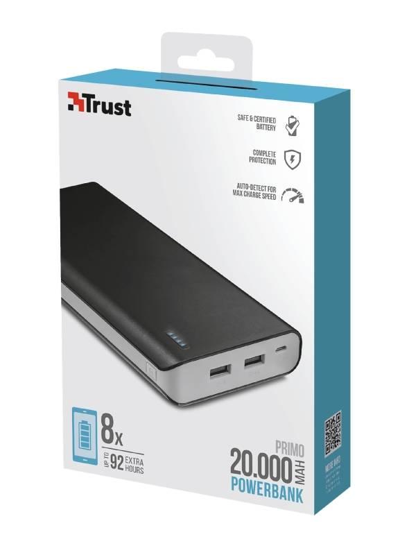 Powerbank Trust Primo 20 000mAh černá