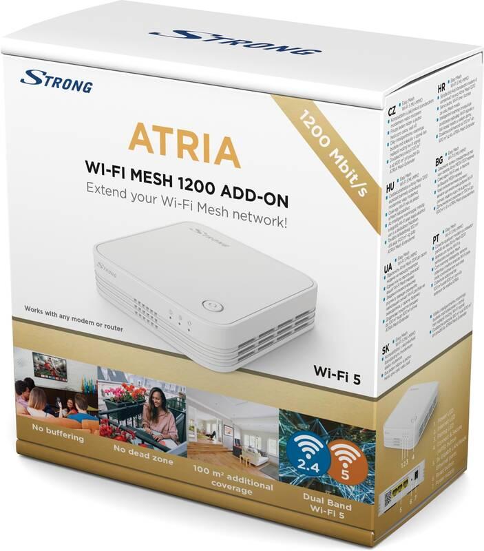 Přístupový bod Strong ATRIA Wi-Fi Mesh Home Kit 1200 - doplněk bílý