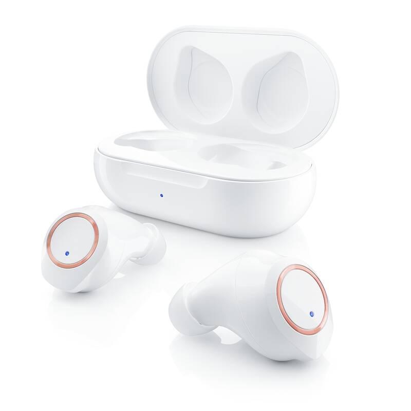 Sluchátka Niceboy HIVE Drops Fleur bílá