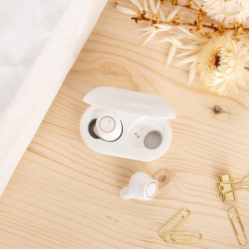 Sluchátka Niceboy HIVE Drops Fleur bílá