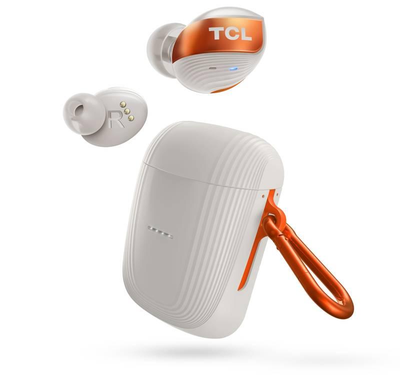 Sluchátka TCL ACTV500TWS bílá oranžová, Sluchátka, TCL, ACTV500TWS, bílá, oranžová
