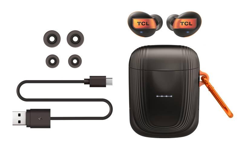 Sluchátka TCL ACTV500TWS černá oranžová