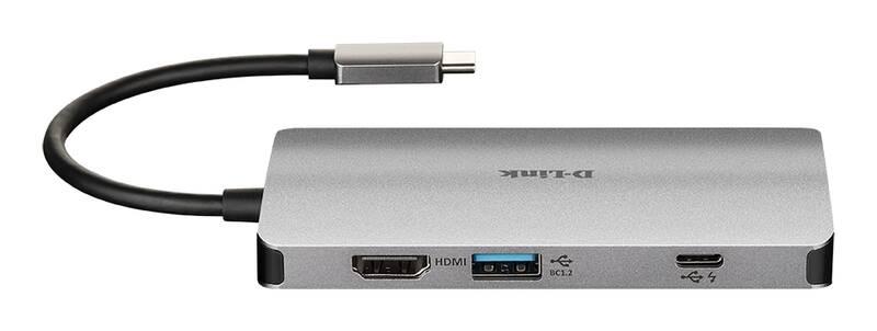 USB Hub D-Link USB-C HDMI, 3x USB 3.0, RJ45, USB-C, SD, Micro SD
