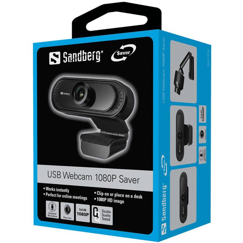 Webkamera Sandberg Webcam Saver 1080p černá