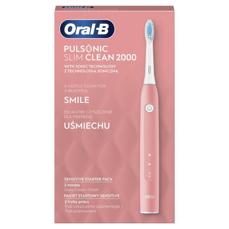 Zubní kartáček Oral-B Pulsonic Slim Clean 2000 Pink