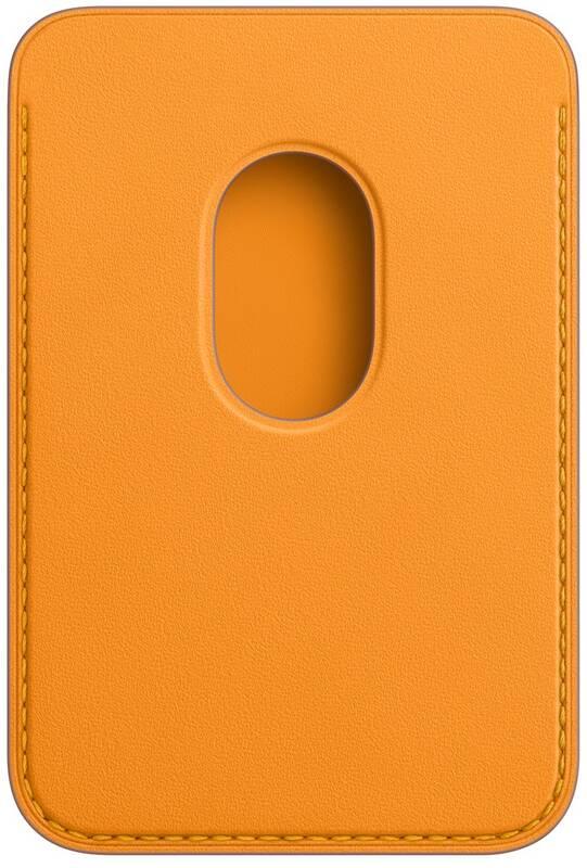 Apple kožená peněženka s MagSafe k iPhonu - měsíčkově oranžová, Apple, kožená, peněženka, s, MagSafe, k, iPhonu, měsíčkově, oranžová