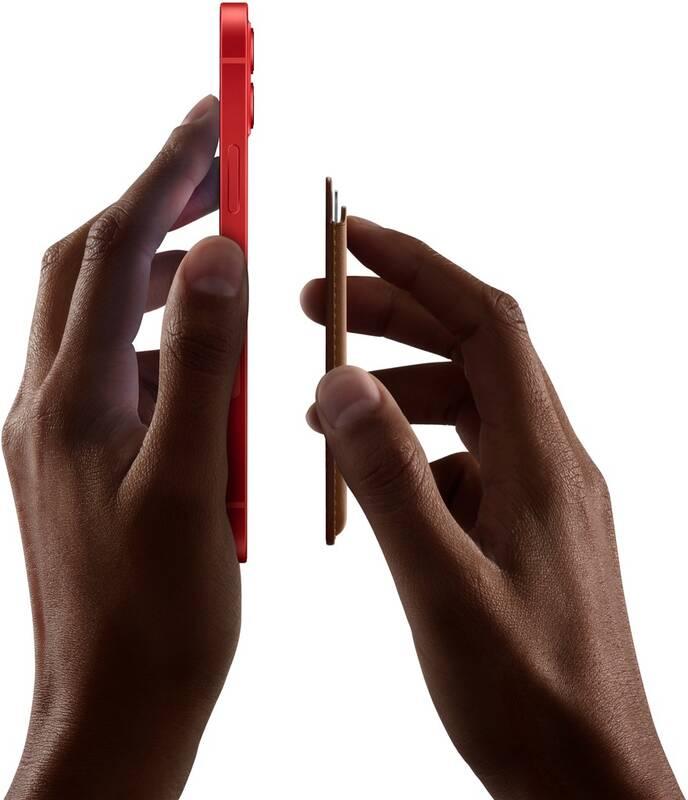 Apple kožená peněženka s MagSafe k iPhonu - sedlově hnědá