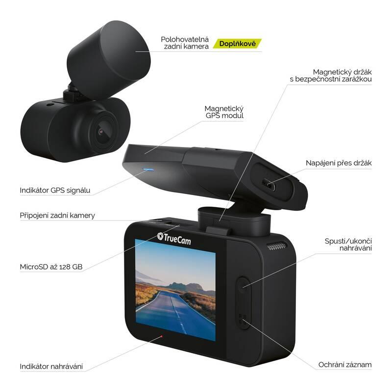 Autokamera TrueCam M9 GPS černá
