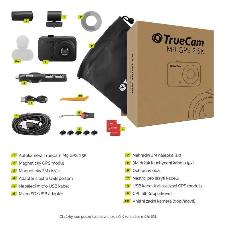 Autokamera TrueCam M9 GPS černá