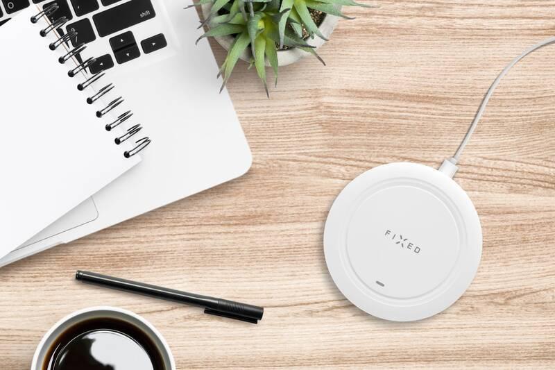 Bezdrátová nabíječka FIXED Pad, 10W bílá