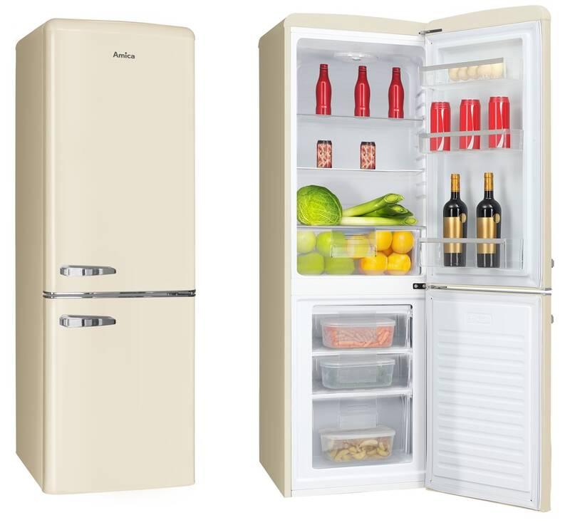 Chladnička s mrazničkou Amica Retro VC 1622 M béžová