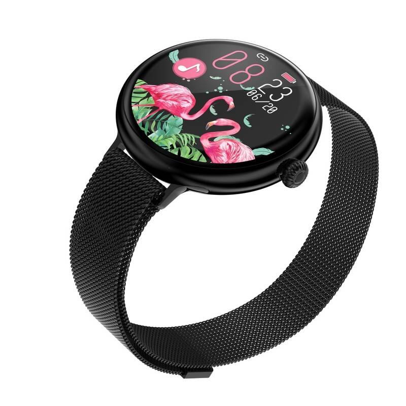 Chytré hodinky IMMAX Lady Music Fit černé