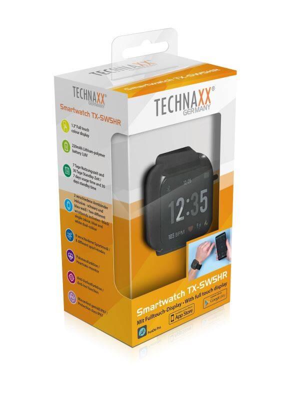 Chytré hodinky Technaxx Smartwatch TX-SW5HR černé, Chytré, hodinky, Technaxx, Smartwatch, TX-SW5HR, černé