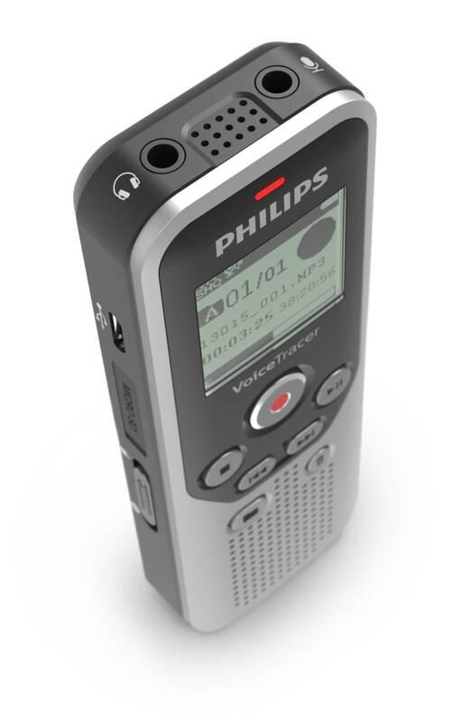 Diktafon Philips DVT1250 černý stříbrný, Diktafon, Philips, DVT1250, černý, stříbrný