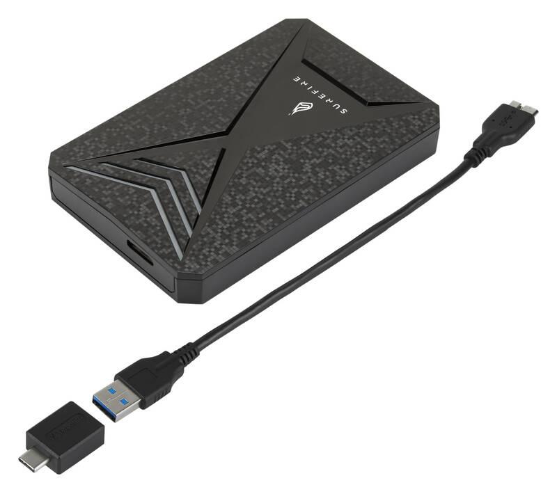 Externí pevný disk 2,5" SureFire GX3 Gaming HDD USB 3.2 Gen 1 1TB černý