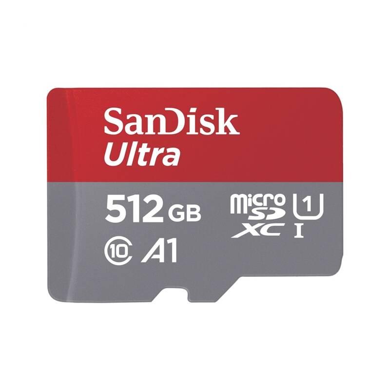 Paměťová karta Sandisk Micro SDXC Ultra Android 512GB UHS-I U1 adapter, Paměťová, karta, Sandisk, Micro, SDXC, Ultra, Android, 512GB, UHS-I, U1, adapter