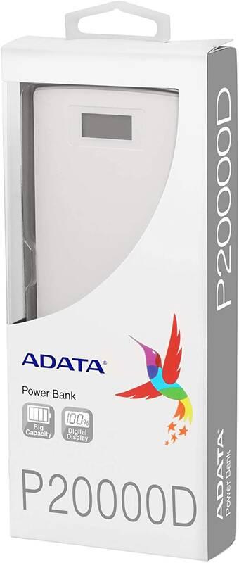 Powerbank ADATA S20000D 20 000mAh bílá