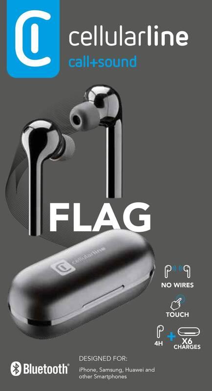 Sluchátka CellularLine Flag černá