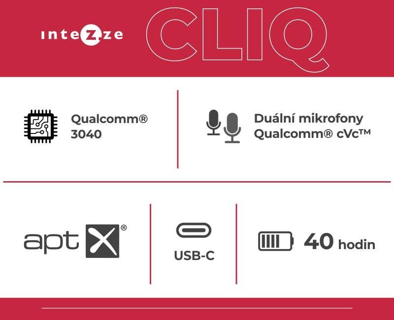 Sluchátka Intezze CLIQ šedá