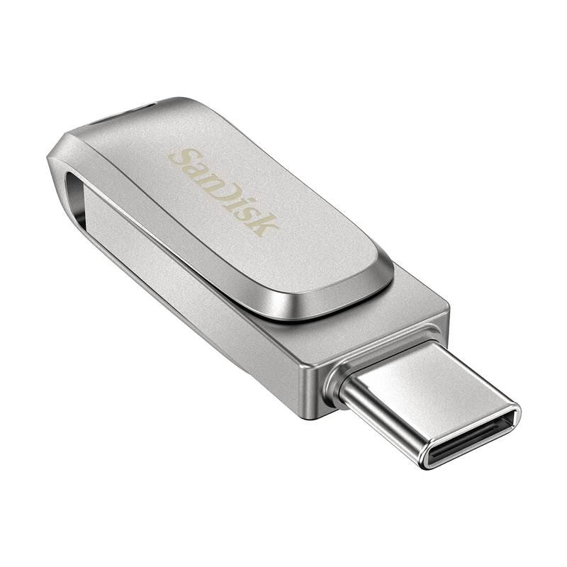 USB Flash Sandisk Ultra Dual Luxe 128GB USB USB-C stříbrný