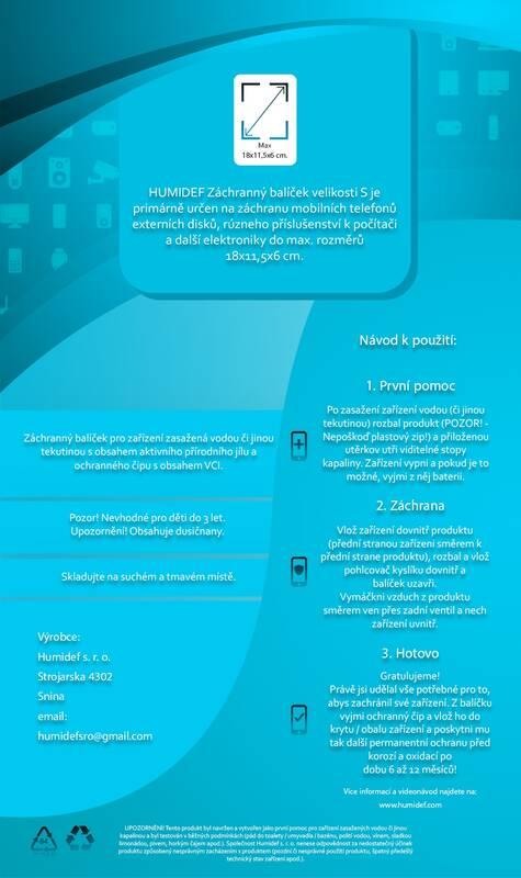 Záchranný balíček Humidef proti oxidaci, velikost S