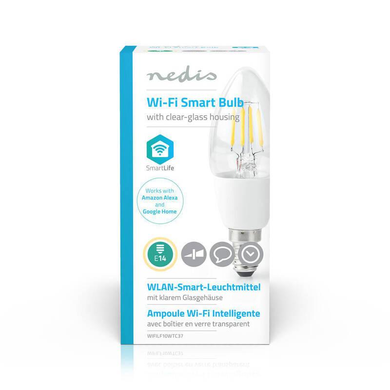 Žárovka LED Nedis svíčka, Wi-Fi, 5W, 400lm, E14, teplá bílá