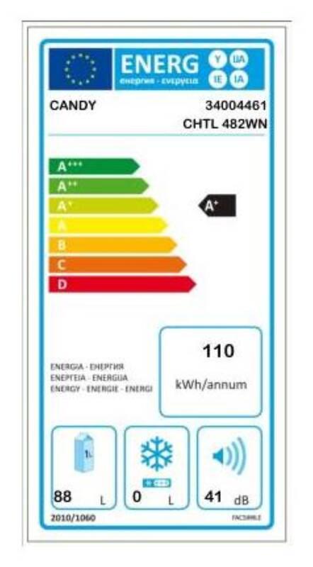 Chladnička Candy CHTL 482WN bílá