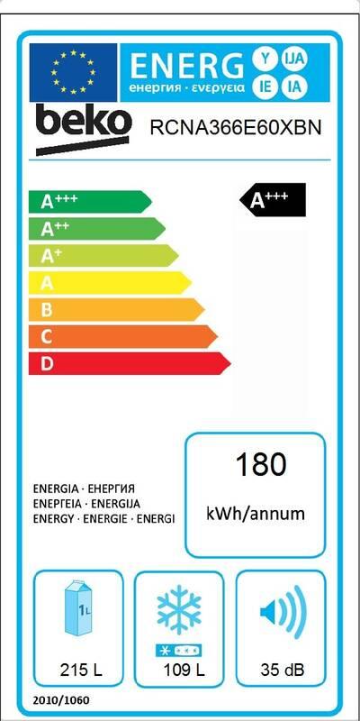 Chladnička s mrazničkou Beko RCNA366E60XBN